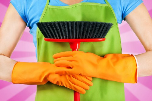 Local cleaning team preparing for a scheduled visit in Belsize Park