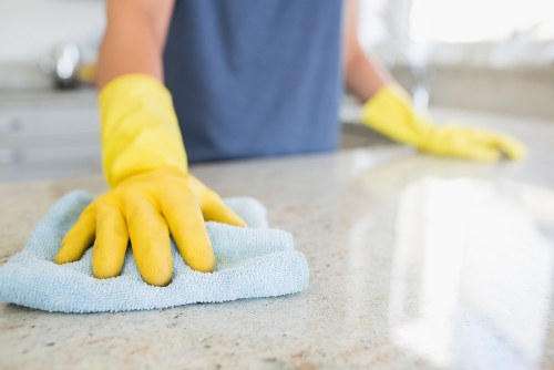 Bathroom descaling and sanitising as part of a move in cleaning service